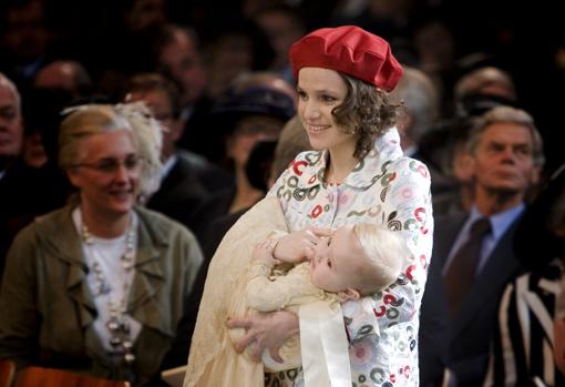 Inés Zorreguieta, en el bautizo de la Princesa Ariane,