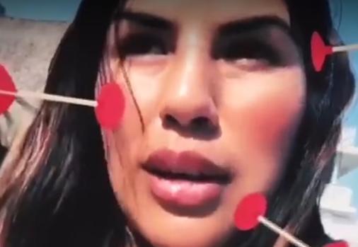 Una de las imágenes en las que se aprecia el cambio en los labios de Isa Pantoja
