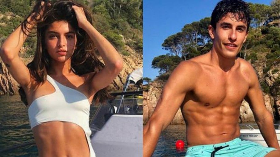 Lucía Rivera y Marc Márquez muy acaramelados durante sus vacaciones en la Costa Brava