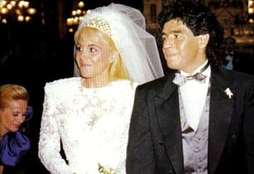 Maradona y Claudia Villafañe