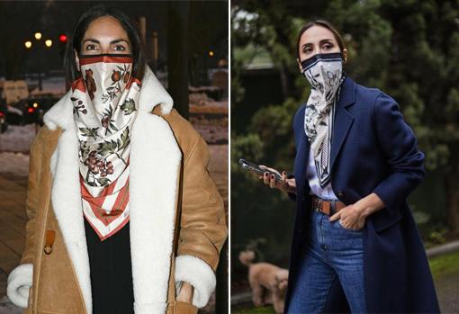 Eugenia Silva and Tamara Falcó with designs by Kausi
