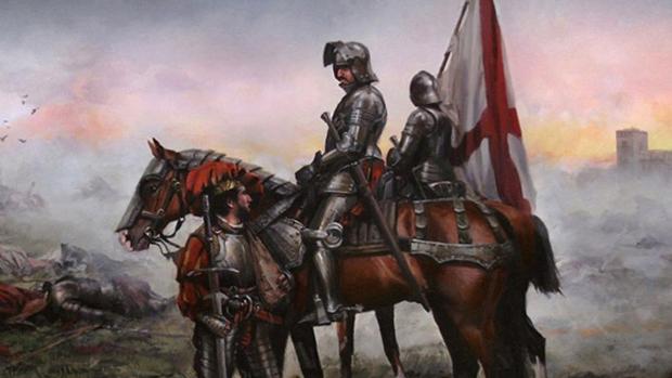 Lienzo dedicado a la batalla de Pavía de Augusto Ferrer-Dalmau