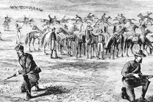 El Séptimo de Caballería se defiende en círculo de los nativos