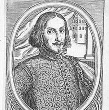 Grabado calcográfico de Bernardino de Mendoza