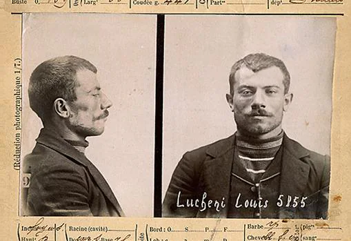 Ficha policial de Luigi Lucheni