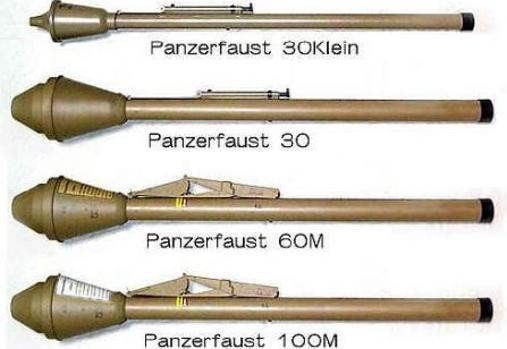 Tipos de Panzerfaust