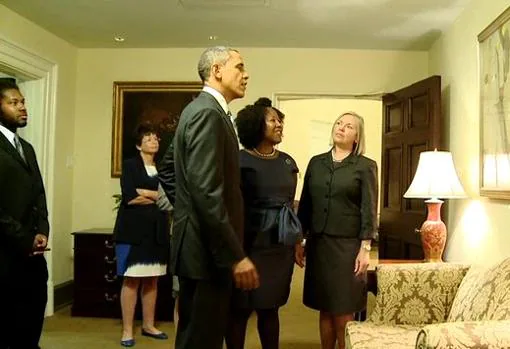 Ruby Bridges con Barack Obama en la Casa Blanca en 2011.