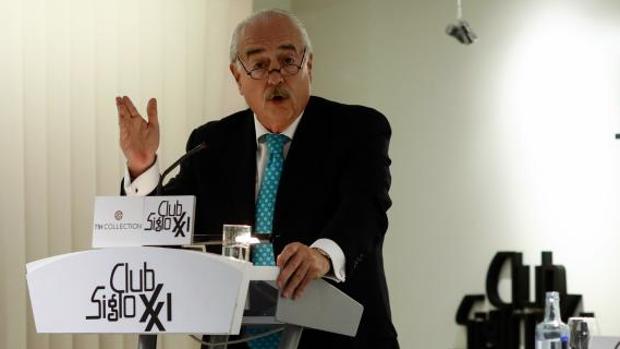 Andrés Pastrana, durante su conferencia en el Club Siglo XXI, en Madrid