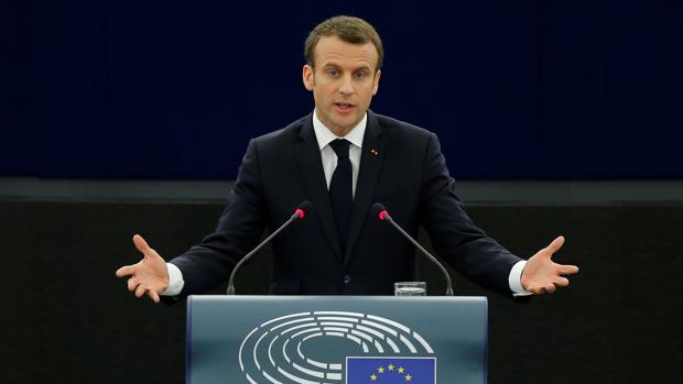 Macron en el Pleno de Estrasburgo