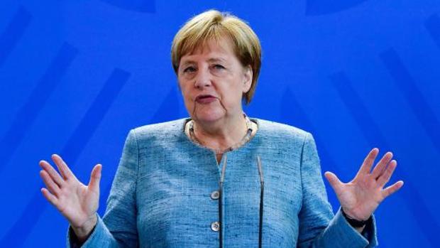 Imagen de Angela Merkel en un discurso pronunciado en septiembre de 2018