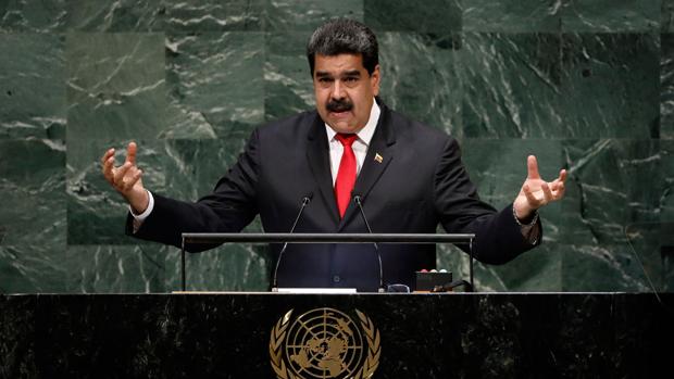 El presidente venezolano, Nicolás Maduro, durante su intervención en la ONU