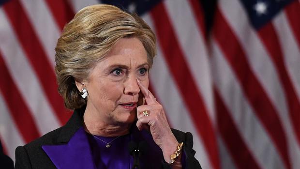 Hillary Clinton, tras su derrota electoral frente a Donald Trump en 2016