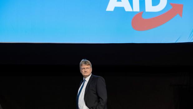 El copresidente de la ultraderechista Alternativa para Alemania (AfD), Jörg Meuthen, durante una convención del partido en Riesa