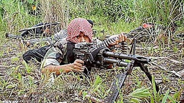 Un guerrillero del Frente Moro de Liberación Islámica antes del acuerdo de paz de 2014