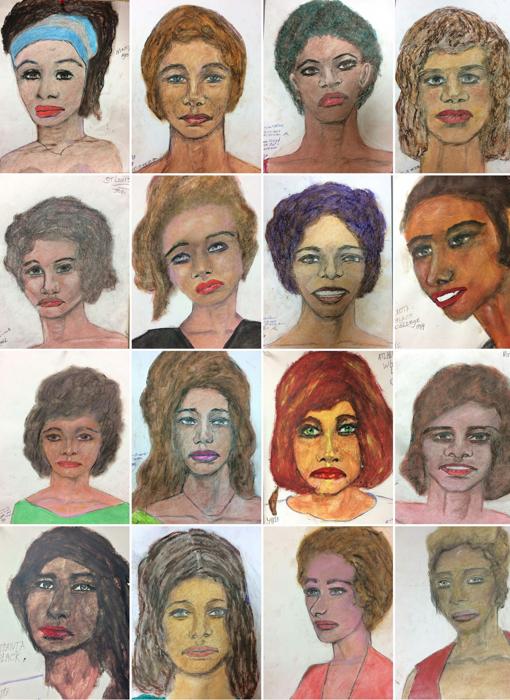 Retratos realizados por Samuel Little