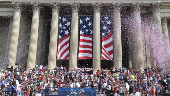 Parte del público asistente a las celebraciones del Día de la Independencia en Washington