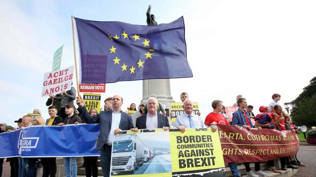 Protestas en Irlanda del Norte por la visita del Priemr minitro británico, Boris Johnson
