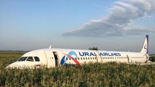 El avión acabó sobre un campo de maíz al poco de despegar
