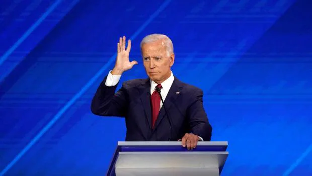 Joe Biden, durante el debate demÃ³crata