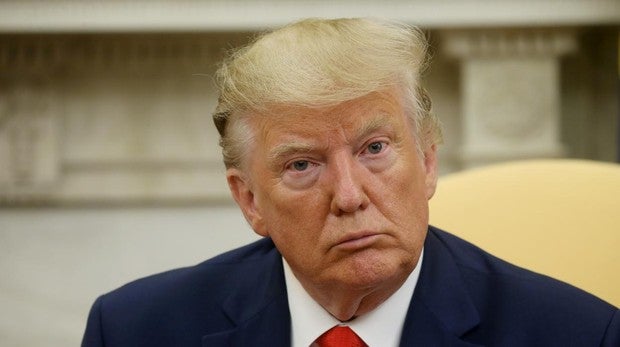 Donald Trump durante una conferencia de prensa en e Despacho Oval de la Casa Blanca