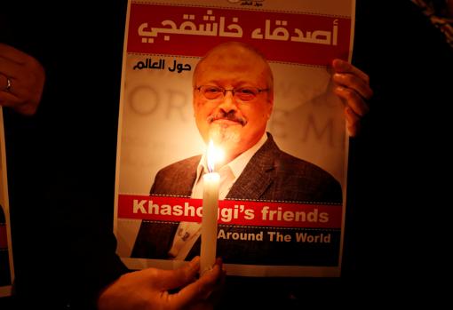 Una de las vigilias que se realizaron en todo el mundo en memoria de Jamal Khashoggi