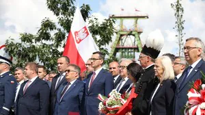 El primer ministro Mateusz Morawiecki celebra el aniversario del Acuerdo de Jastrzebie