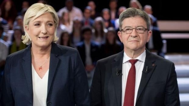 Le Pen y Mélenchon, antieuropeistas en la Asamblea Nacional