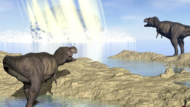 Recreación del impacto del gran asteroide que acabó con los dinosaurios