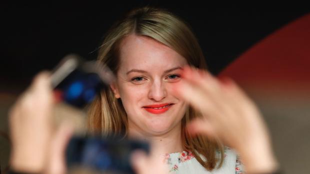 Elisabeth Moss, durante la rueda de prensa de «The Square»