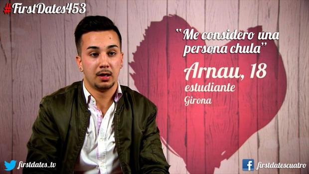 Arnau, con su mayoría de edad recién estrenada, fue a buscar el amor a First Dates