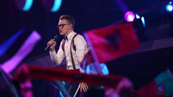 Un momento de la actuación de Mikolas Josef, el representante checo