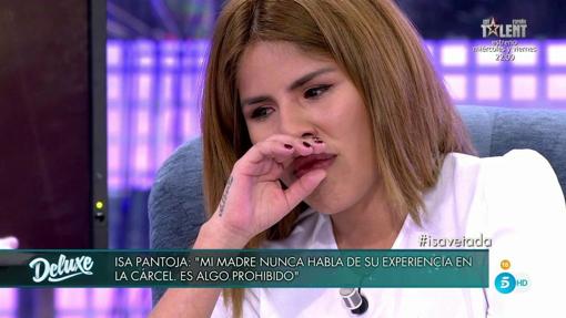 Isa Pantoja, durante una de sus últimas entrevistas en televisión