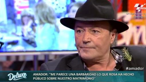 Amador Mohedano, en una entrevista en «Sálvame Deluxe»