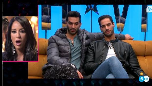 Suso y Asraf, junto a Aurah Ruiz en «GH VIP»
