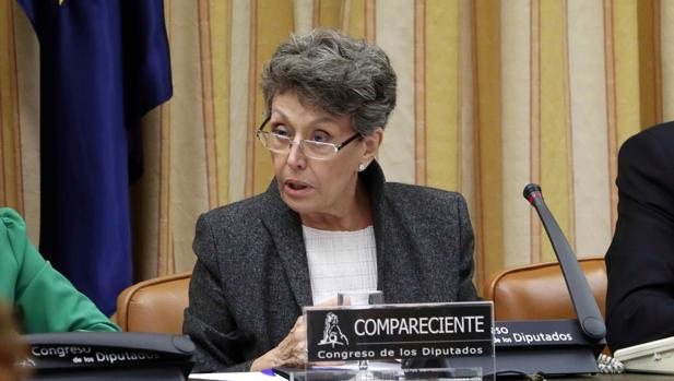 Rosa María Mateo, en una sesión reciente en el Congreso