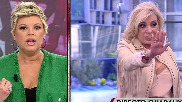Terelu Campos y Carmen Borrego, en «Sálvame Okupa»