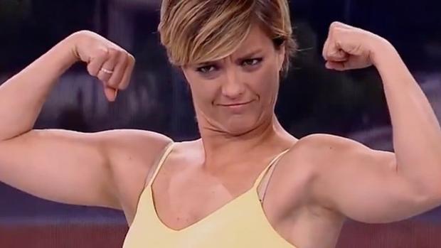 María Casado en el momento en el que ha sido «pillada» por las cámaras