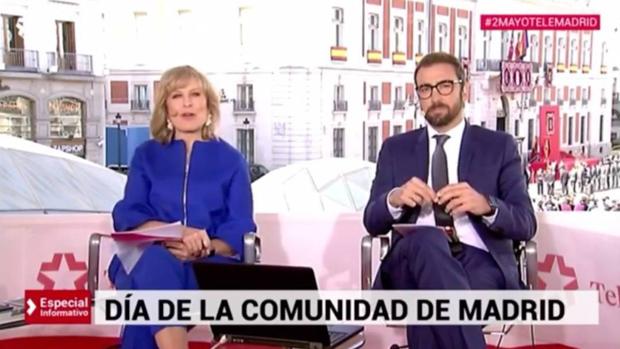María Rey, durante la conexión especial de Telemadrid del 2 de mayo