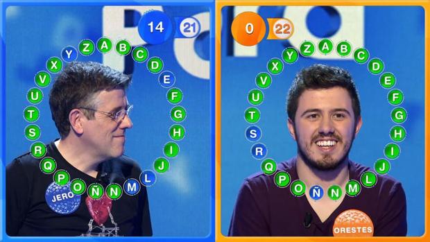 Jero y Orestes, en «Pasapalabra»