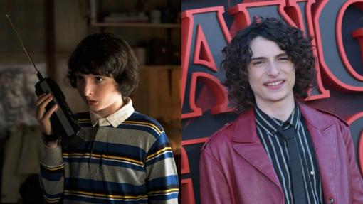 Finn Wolfhard en la primera temporada y en el prestreno de la tercera de «Stranger Things»