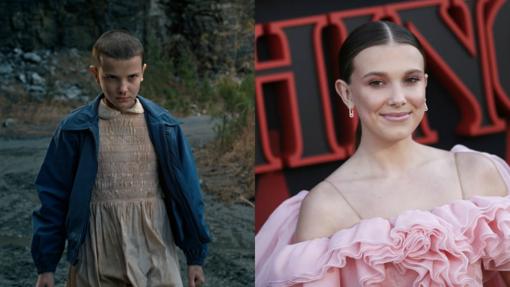 Once, en la primera temporada de «Stranger Things», y su actriz en la presentación de este mes