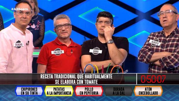 De izquierda a derecha: Erundino, Valentín, Manu y Alberto, Los lobos de Boom