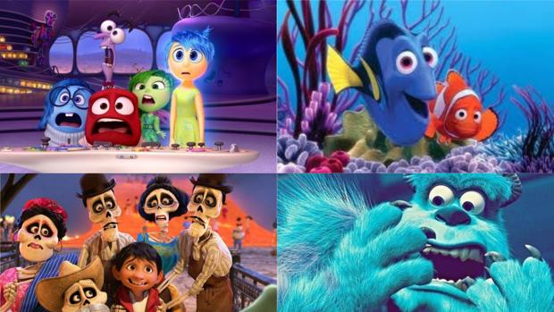 Escenas de «Monstruos S.A», «Coco», «Del Revés» y «Buscando a Nemo»