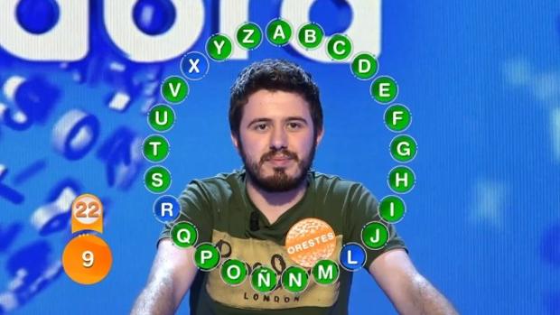 Orestes Barbero, joven burgalés de 22 años en el emocionante duelo de Pasapalabra