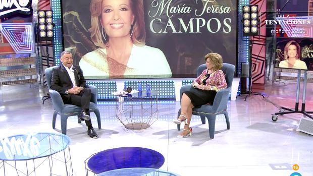 Jorge Javier Vázquez y María Teresa Campos, durante la entrevista