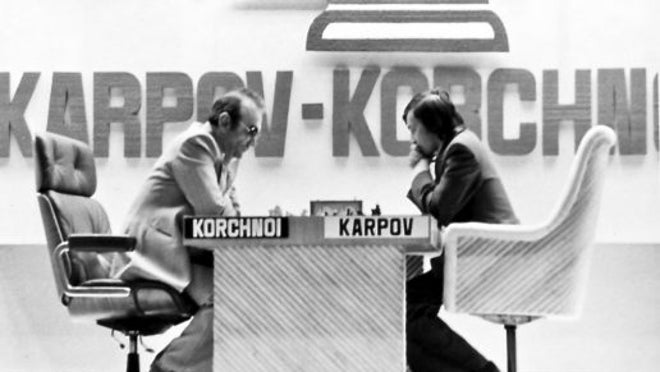 Real image of the duel between Karpov and Korchnoi in 1978