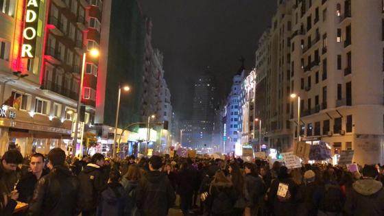 Así está la manifestación a las 23 horas. Derás queda la policía para cerra una jornada histórica