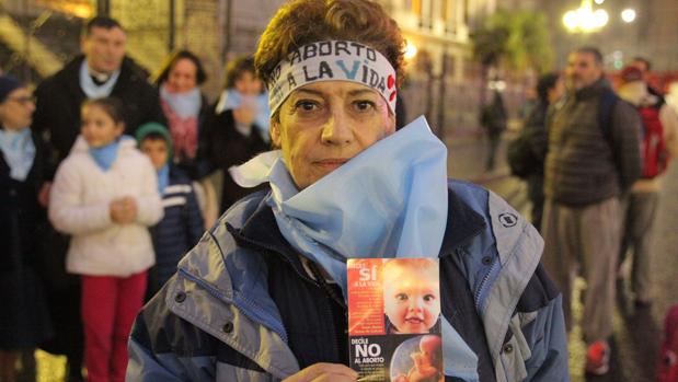 Manifestación en contra de la legalización del aborto en Buenos Aires