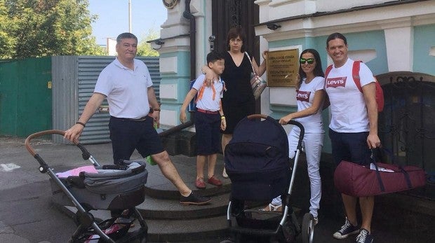 Fotografía facilitada por una de las familias que se encuentran en Kiev (Ucrania)