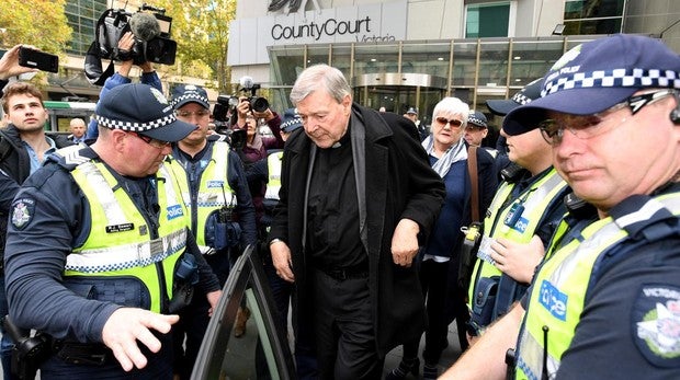 George Pell sale del TS de Victoria el pasado mes de mayo,